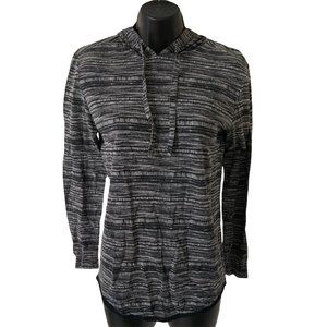 American Rag XS Long Sleeve Gray Stripe Cotton Blend Tee